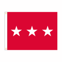 Army 3 Star General Officer Flag - Grommets