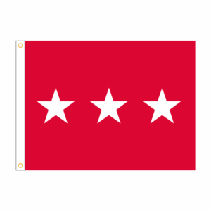 Army 3 Star General Officer Flag Grommets Finish