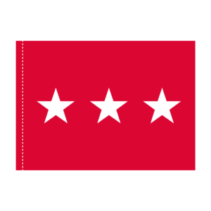 Army 3 Star General Officer Flag Pole Hem Finish