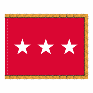 Army 3 Star General Officer Flag Fringe Finish