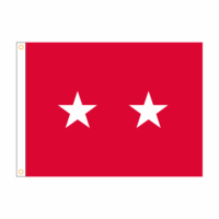 Army 2 Star General Officer Flag - Grommets