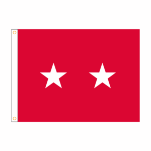 Army 2 Star General Officer Flag Grommets Finish