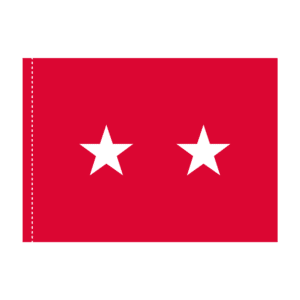 Army 2 Star General Officer Flag Pole Hem Finish