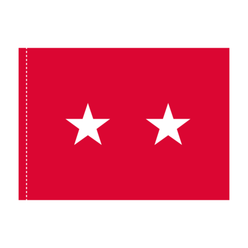 Army 2 Star General Officer Flag Pole Hem Finish