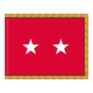 Army 2 Star General Officer Flag Fringe Finish