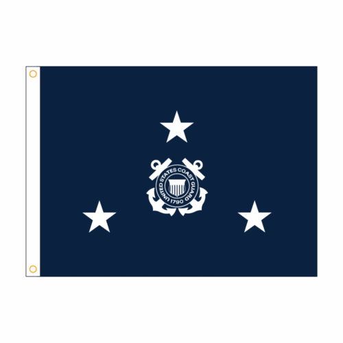 3x4 coast guard blue three star hg