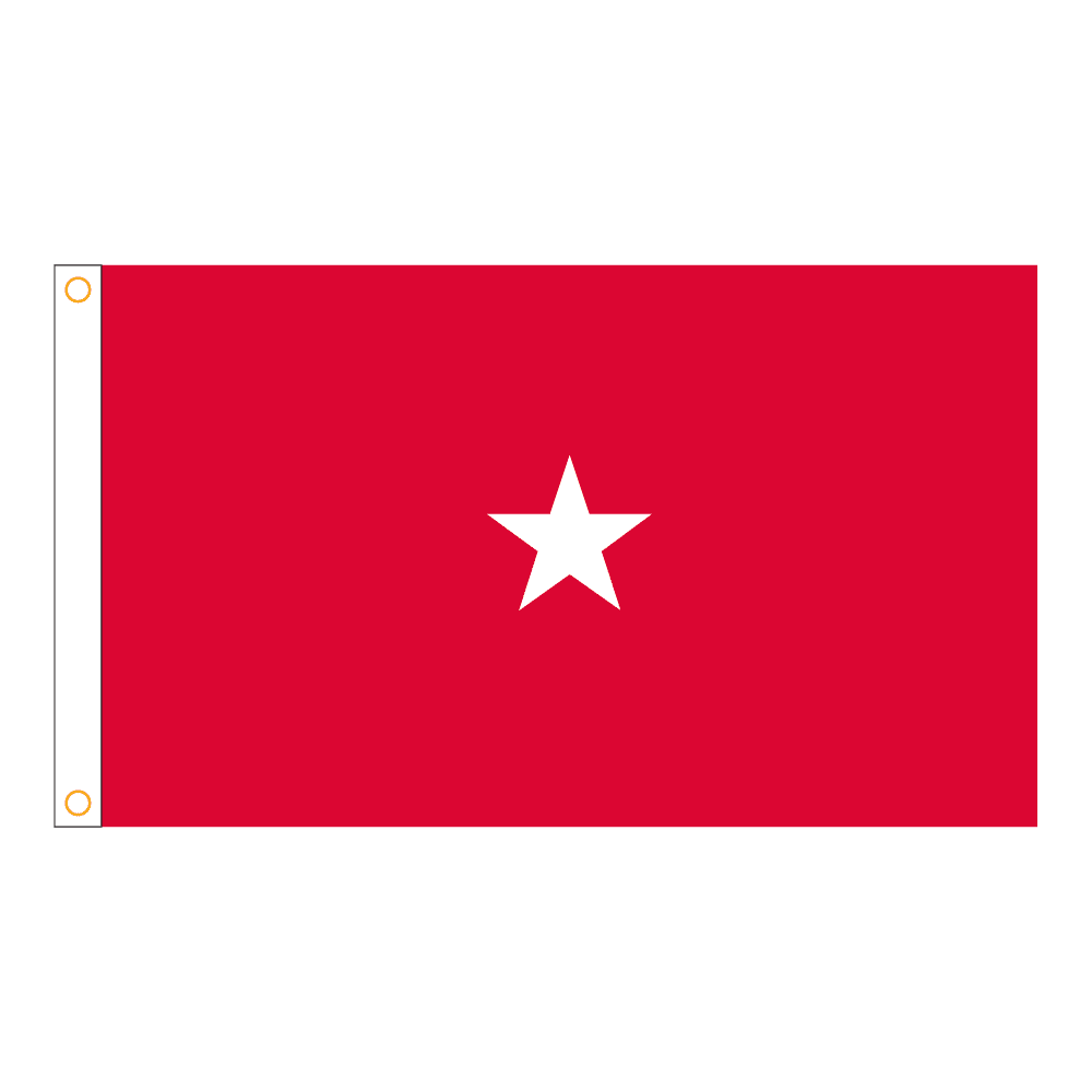 Army 1 Star General Officer Flag - Grommets 2 Army 1 Star General Officer Flag Grommets Finish