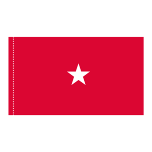 Army 1 Star General Officer Flag Pole Hem Finish