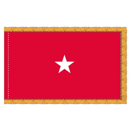 Army 1 Star General Officer Flag Fringe Finish