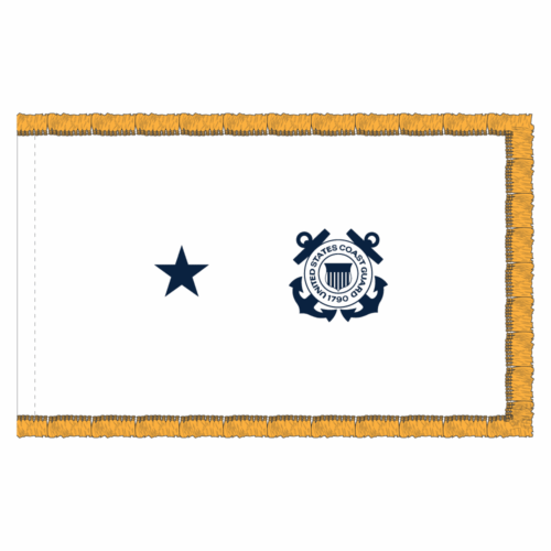 3x5 coast guard white one star phf