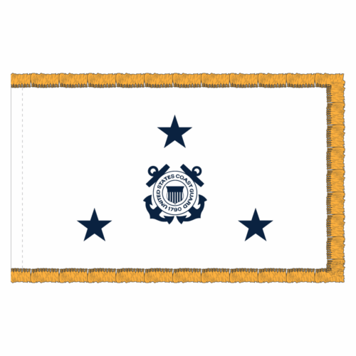 3x5 coast guard white three star phf