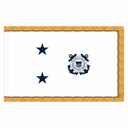 3x5 coast guard white two star phf