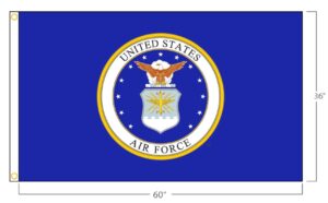 US Air Force Logo Flag Grommets Finish
