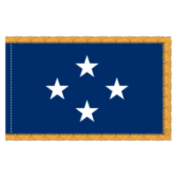 Navy 4 Star Blue Admiral Flag - Fringe