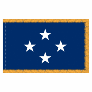 Navy 4 Star Blue Admiral Flag Fringe Finish