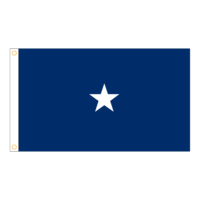 Navy 1 Star Blue Admiral Flag - Grommets
