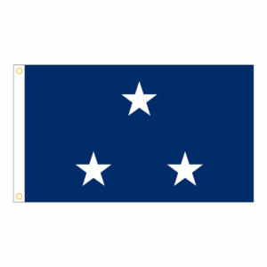 Navy 3 Star Blue Admiral Flag Grommets Finish