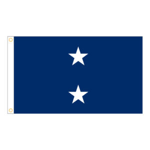 Navy 2 Star Blue Admiral Flag Grommets Finish