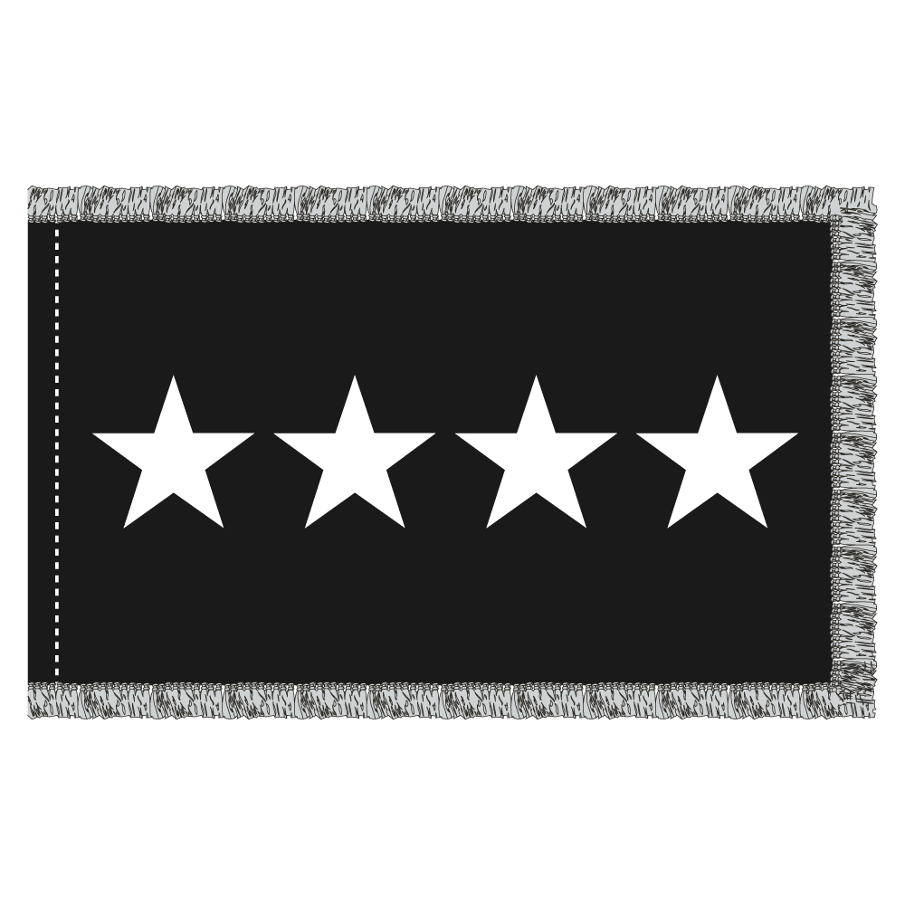 US Space Force 4 Star General Officer Flag - Fringe 2 US Space Force 4 Star General Officer Flag - Fringe