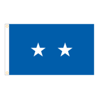 USAF 2 Star General Officer Flag - Grommets