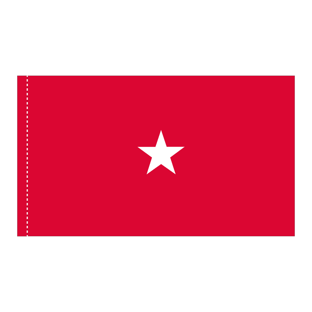 USMC 1 Star General Officer Flag - Pole Hem 2 USMC 1 Star General Officer Flag - Pole Hem