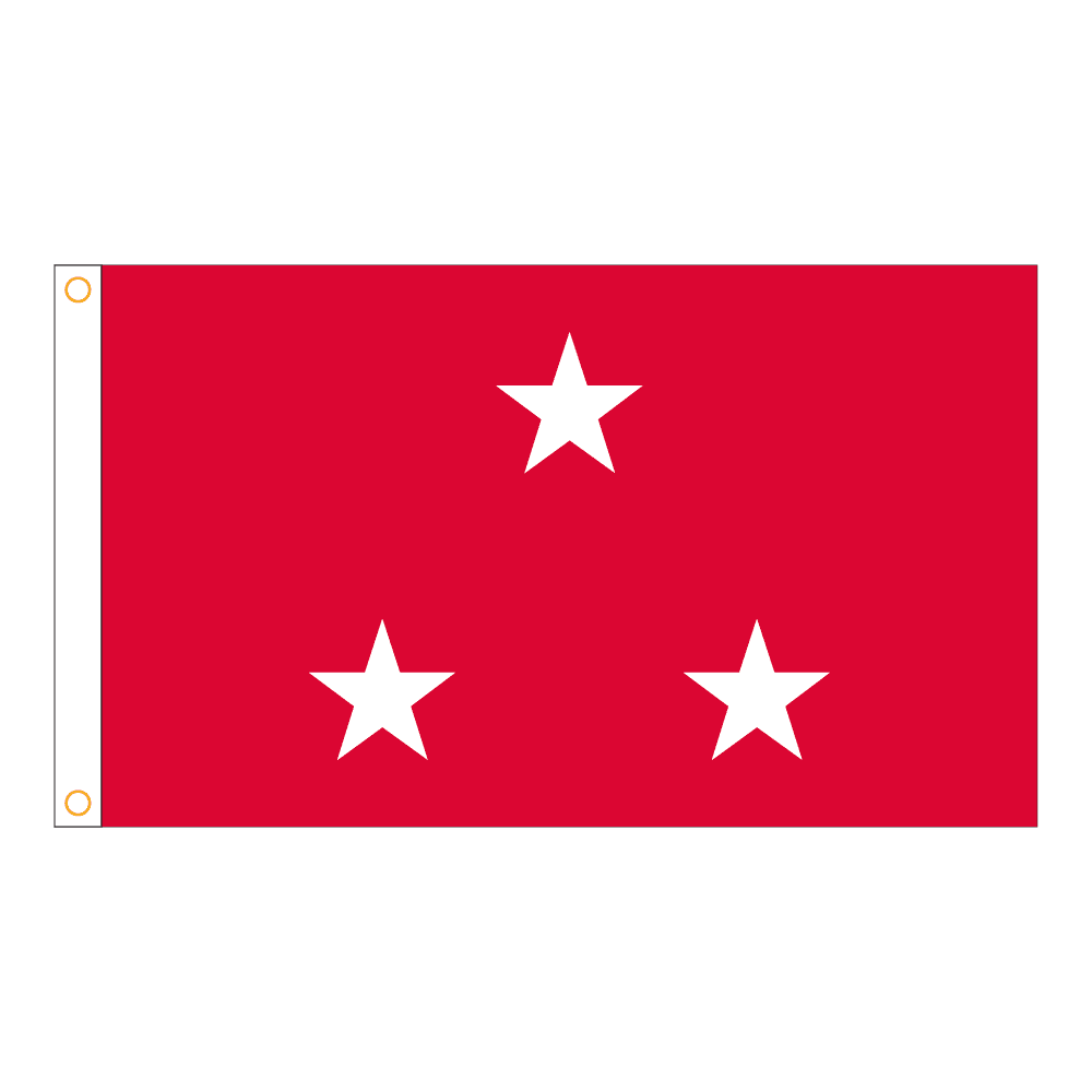 USMC 3 Star General Officer Flag - Grommets 2 USMC 3 Star General Officer Flag - Grommets