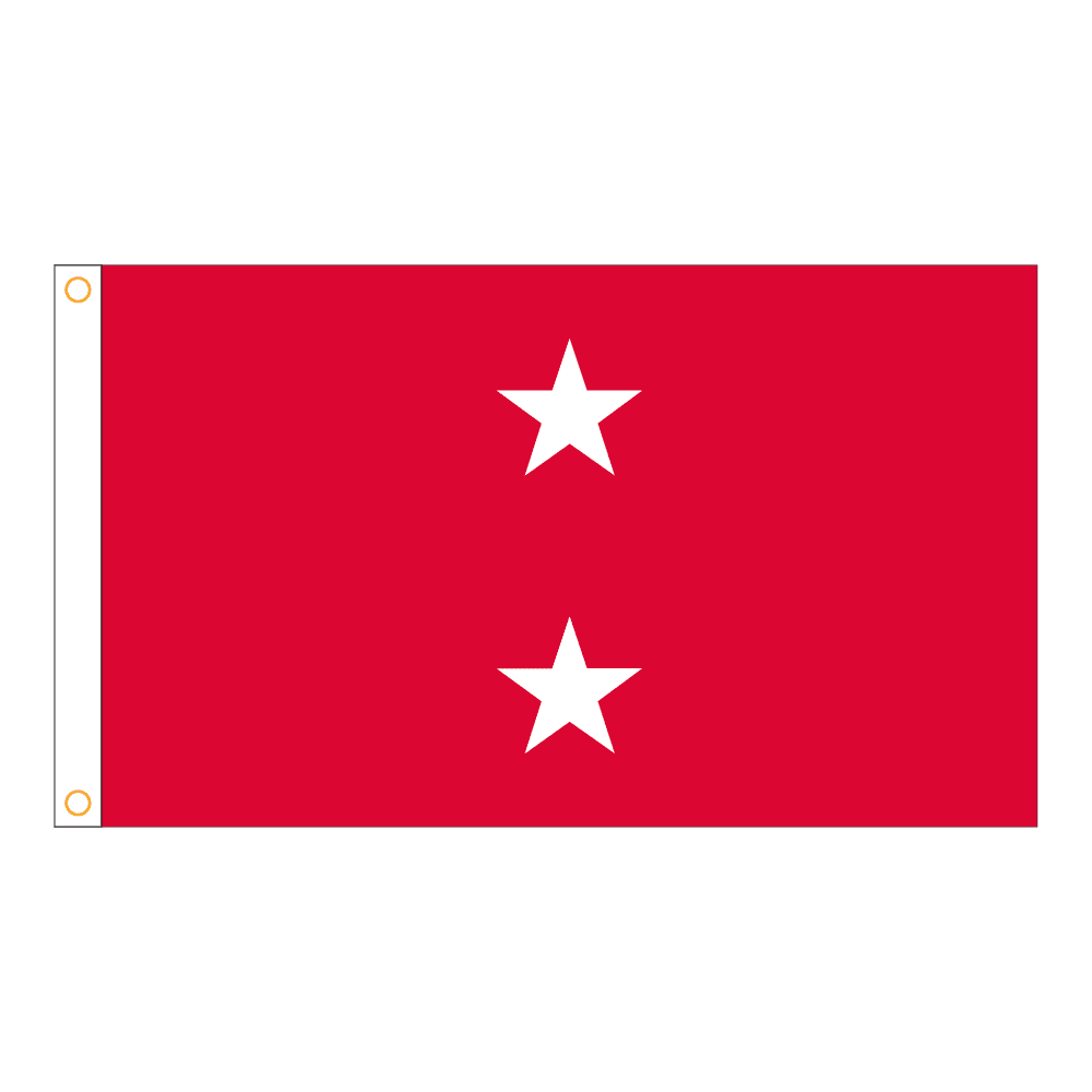 USMC 2 Star General Officer Flag - Grommets 2 USMC 2 Star General Officer Flag - Grommets