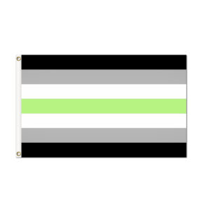 A-Gender Pride Flag Grommets Finish