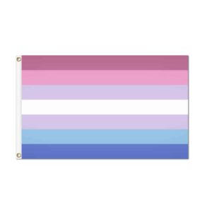 Bi Gender Pride Flag Grommets Finish