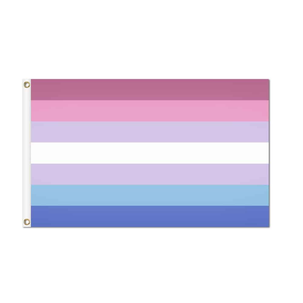 Bi Gender Pride Flag - Grommets 2 Bi Gender Pride Flag Grommets Finish