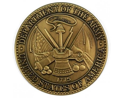 Army Challenge Coin 2 Army Challenge Coin Solid Brass 2.5 Inch