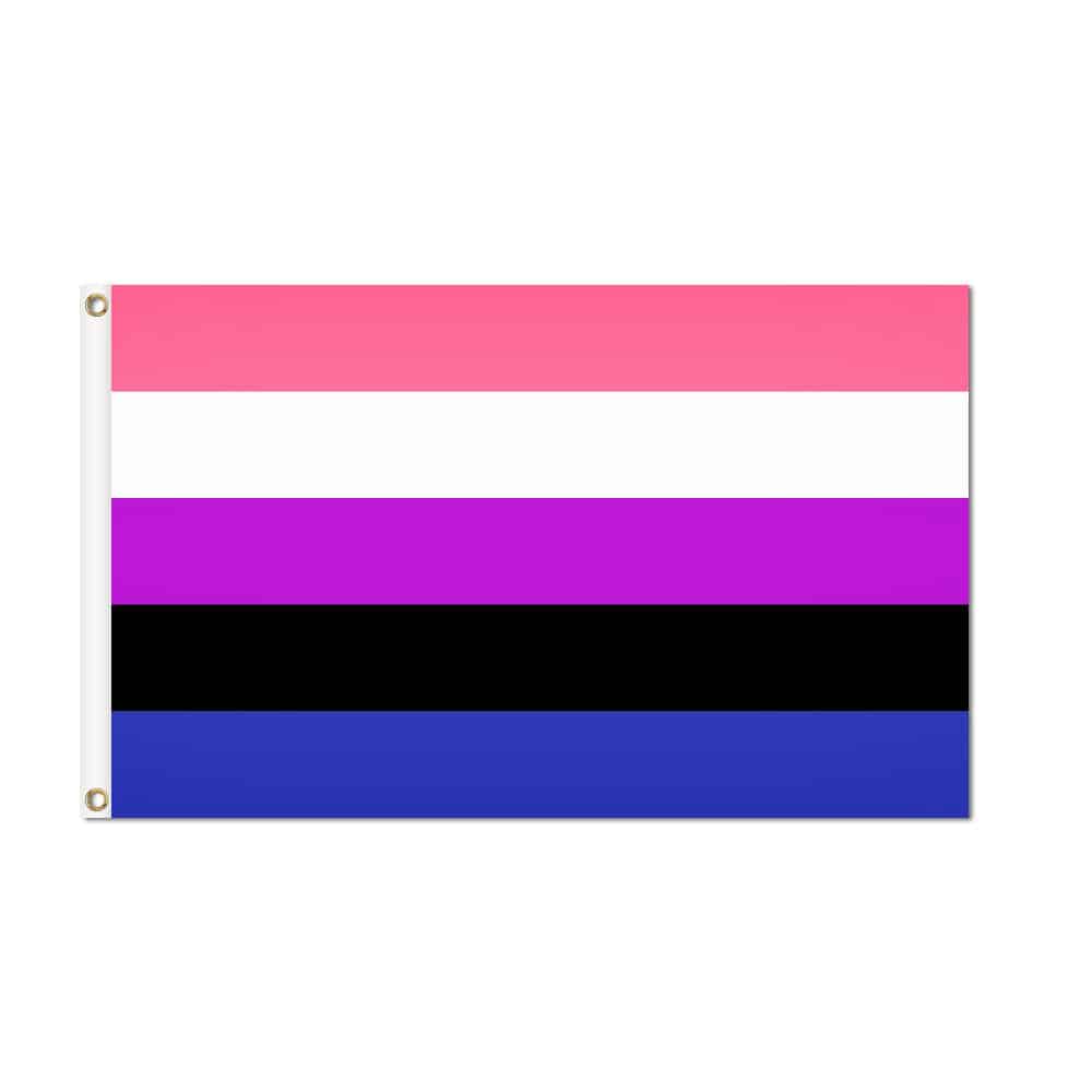 Gender-fluid Pride Flag - Grommets 2 Gender-fluid Pride Flag Grommets Finish