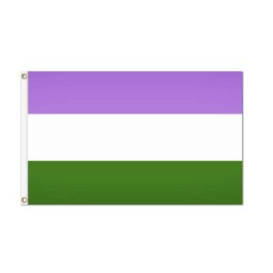 Genderqueer Pride Flag Grommets Finish