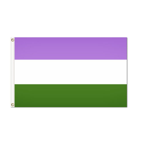 Genderqueer Pride Flag Grommets Finish