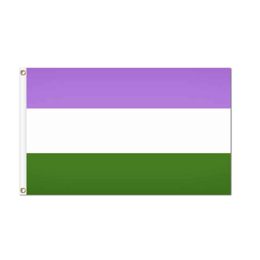 Genderqueer Pride Flag - Grommets 2 Genderqueer Pride Flag Grommets Finish