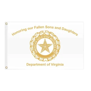 Customizable Gold Star Mothers Flag Grommets Finish