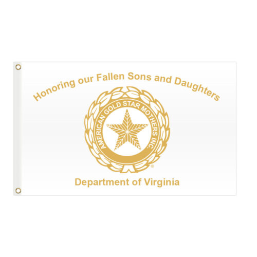 Customizable Gold Star Mothers Flag Grommets Finish
