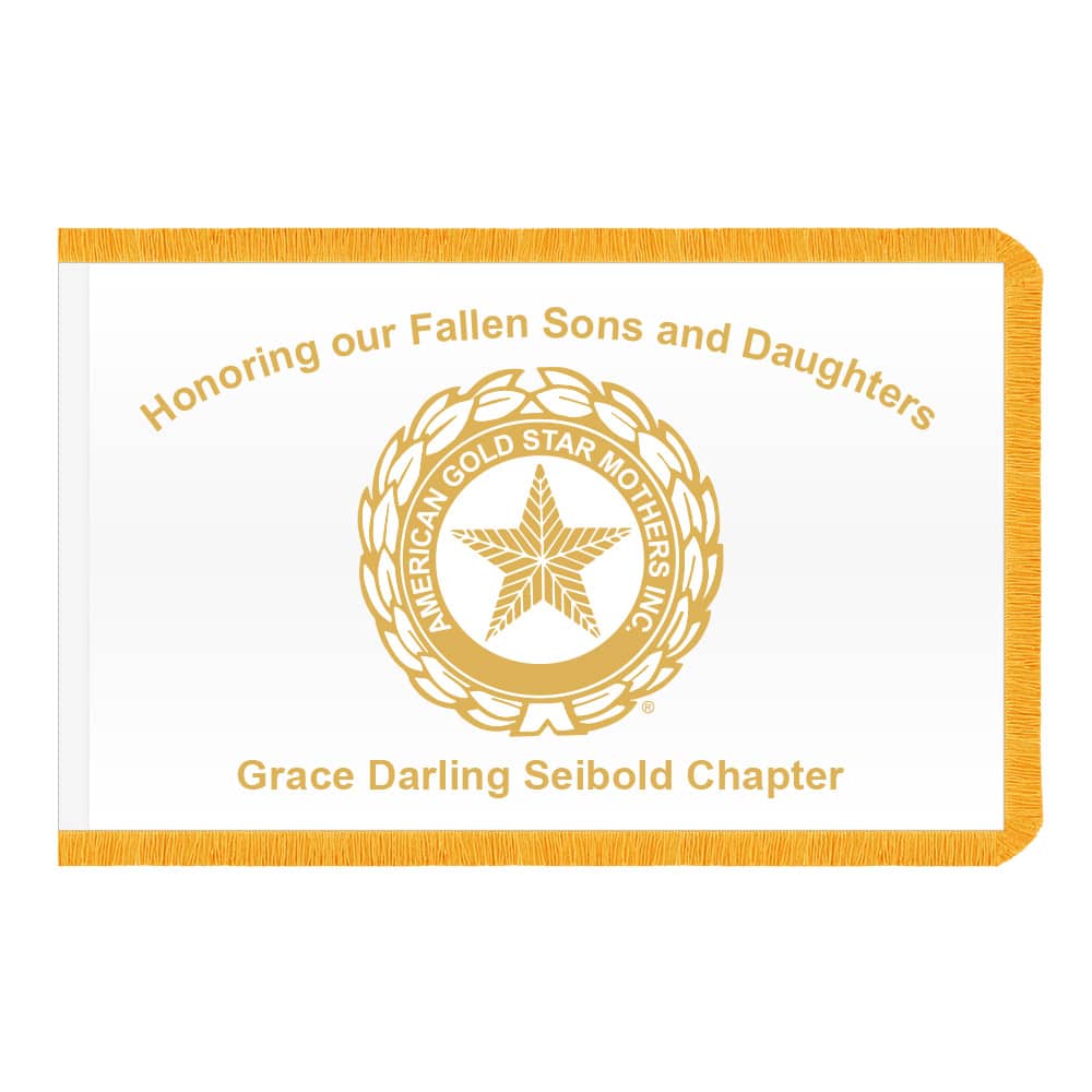 Customizable Gold Star Mothers Flag - Fringe 2 Customizable Gold Star Mothers Flag Fringe Finish
