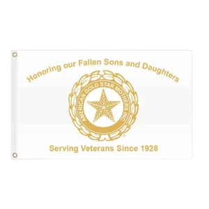 Gold Star Mothers Flag Grommets Finish