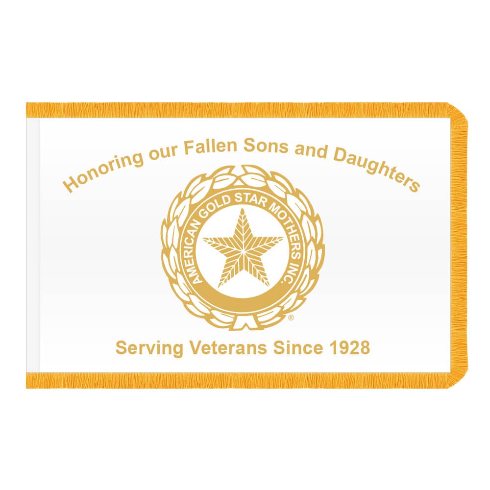 American Gold Star Mothers Flag - Fringe 2 American Gold Star Mothers Flag Fringe Finish