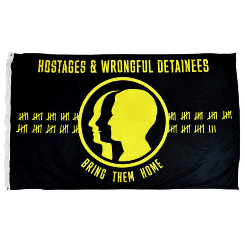 Hostages and Wrongful Detainees Flag Grommets Finish