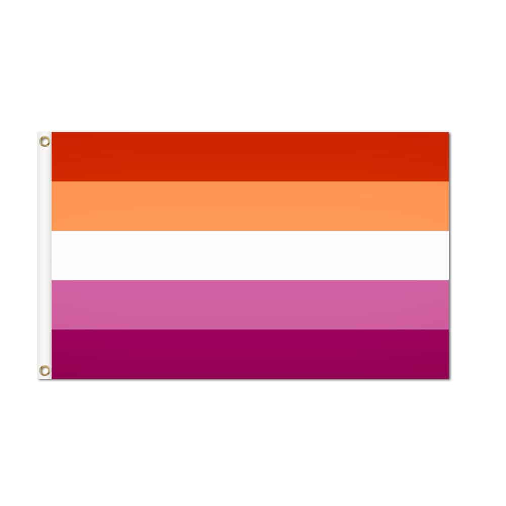 Lesbian Pride Flag - Grommets 2 Lesbian Pride Flag Grommets Finish