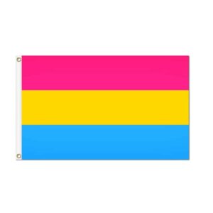 Pansexual Pride Flag Grommets Finish