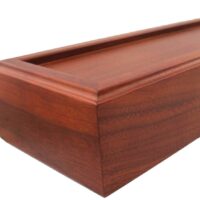 Pedestal Urn Flag Case - Heirloom Walnut