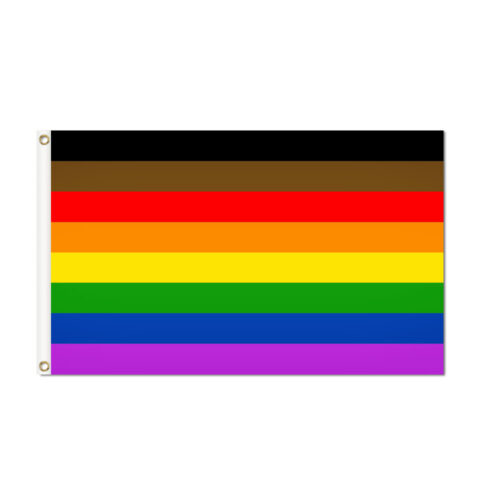 Philadelphia Pride Flag Grommets Finish