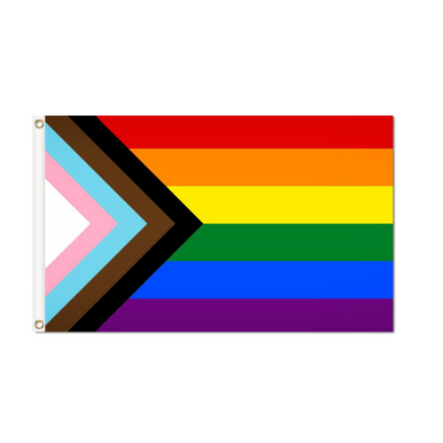 Progress Pride Flag Grommets Finish