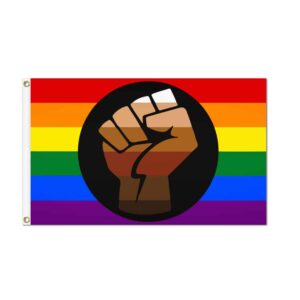 Queer People of Color Flag Grommets Finish