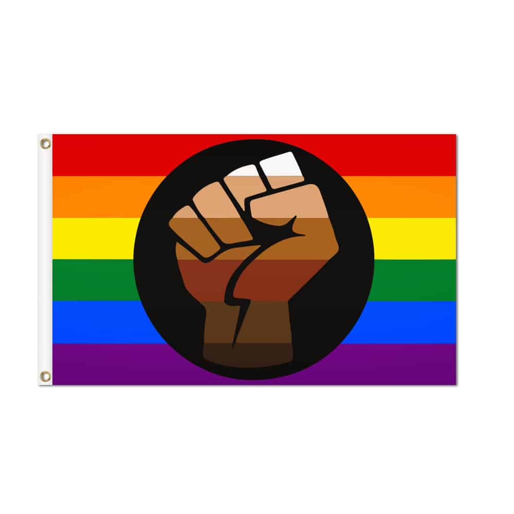 Queer People of Color Flag - Grommets 2 Queer People of Color Flag Grommets Finish