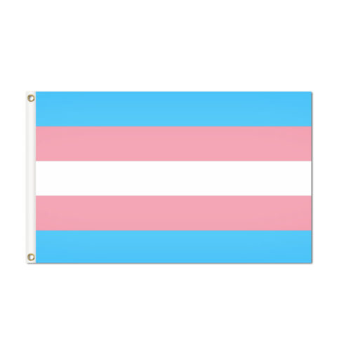 Transgender Pride Flag Grommets Finish