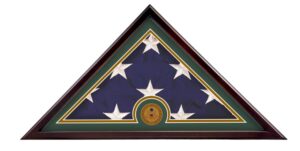 Veteran Freedom Flag Case Army with Cherry Finish and Glass Front
